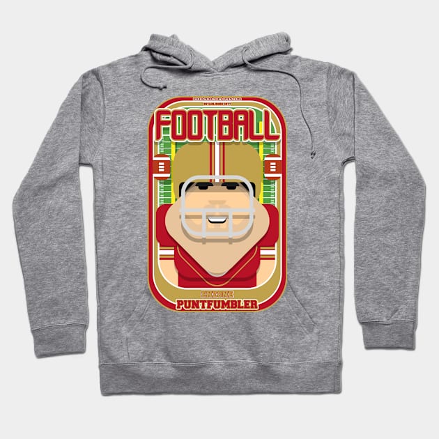 American Football Red and Gold - Enzone Puntfumbler - Victor version Hoodie by Boxedspapercrafts